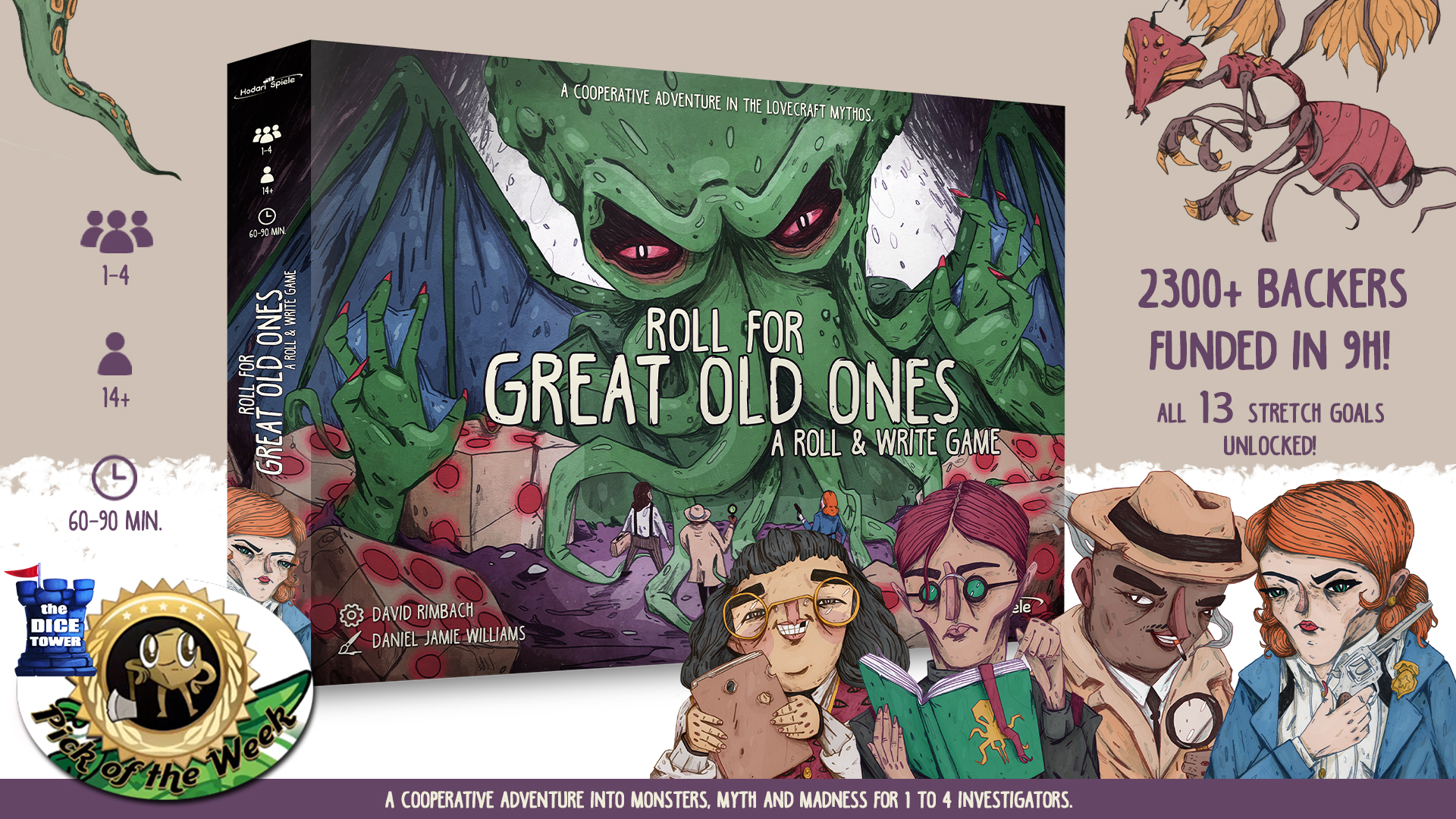 Roll For Great Old Ones - A Roll & Write Game auf Kickstarter